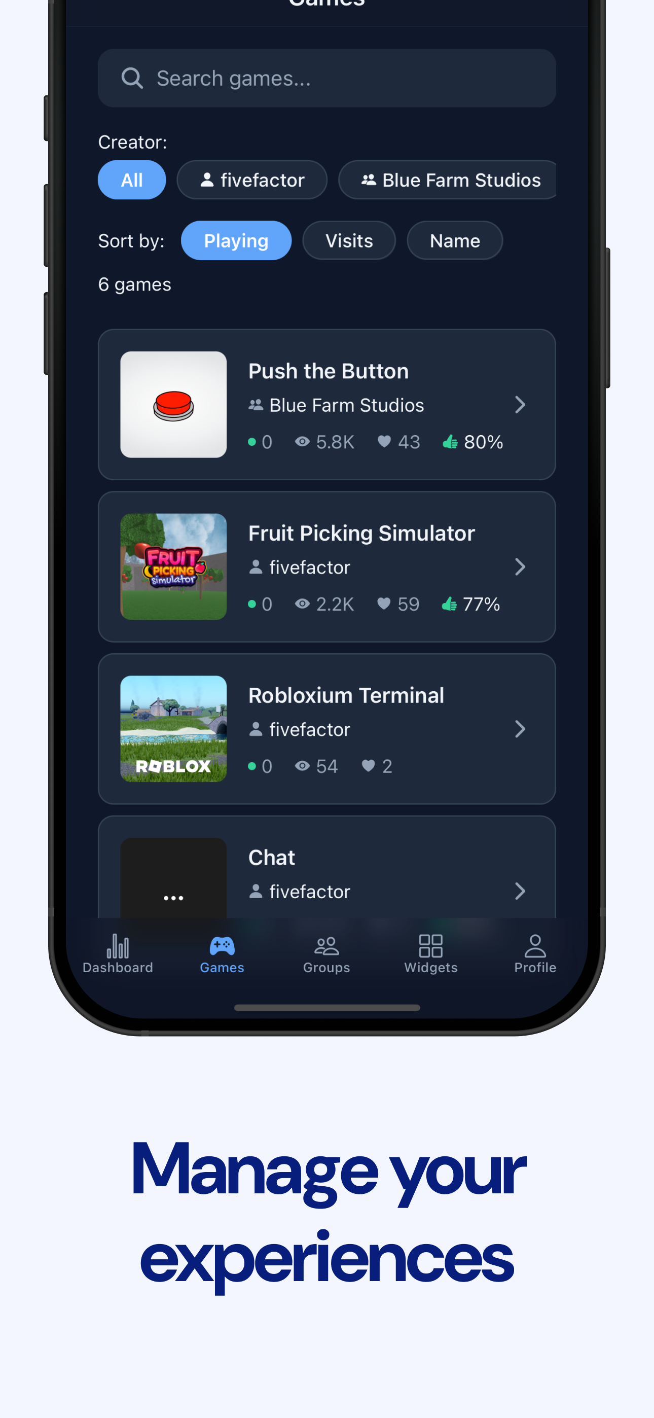 Games Management
